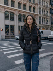 Eleanor | Hooded Puffer Jacket with Belt