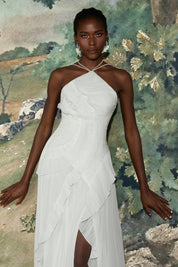 Luna | Robe longue à volants cascade