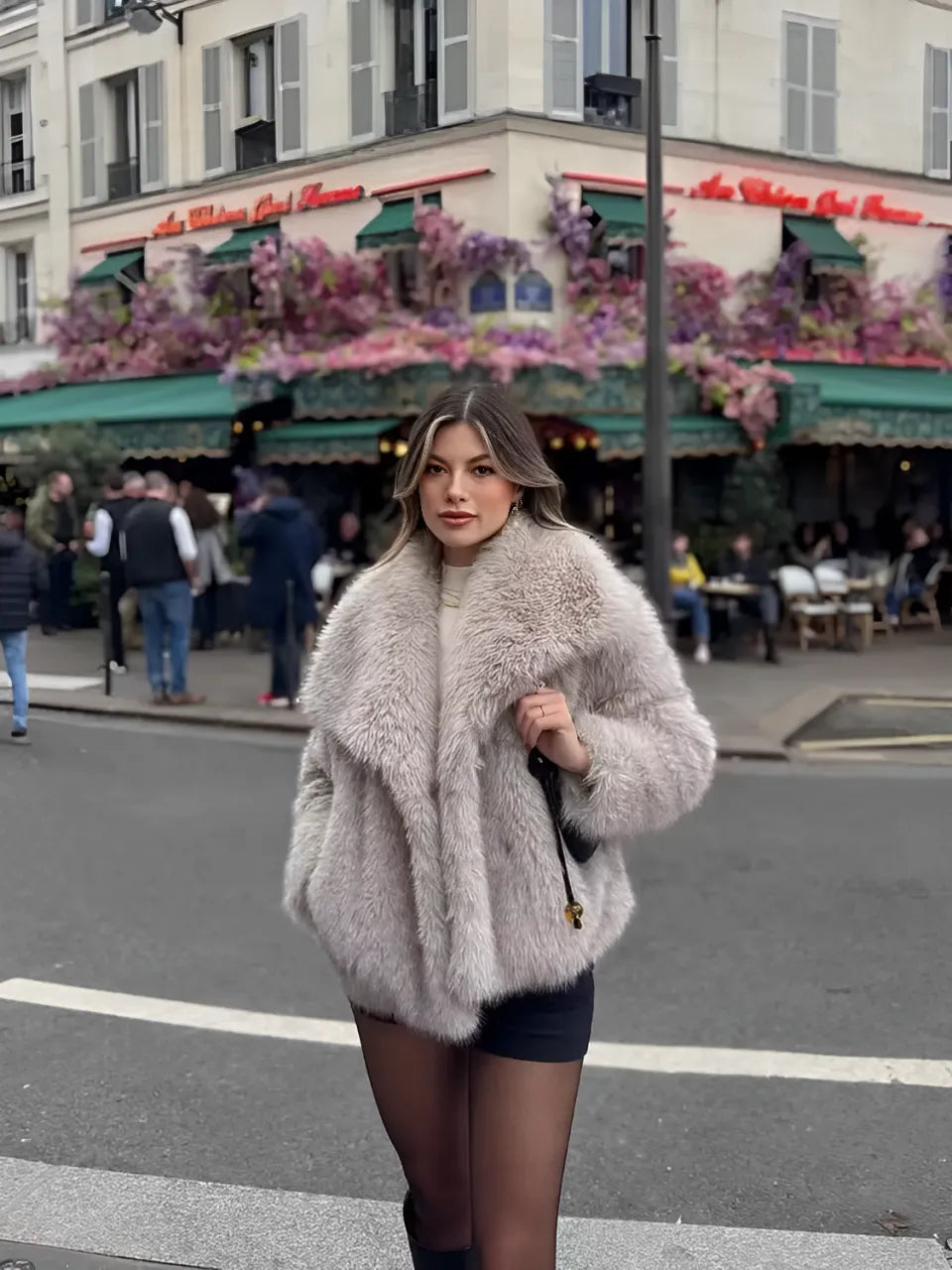 Adele | Faux Fur Oversized Coat