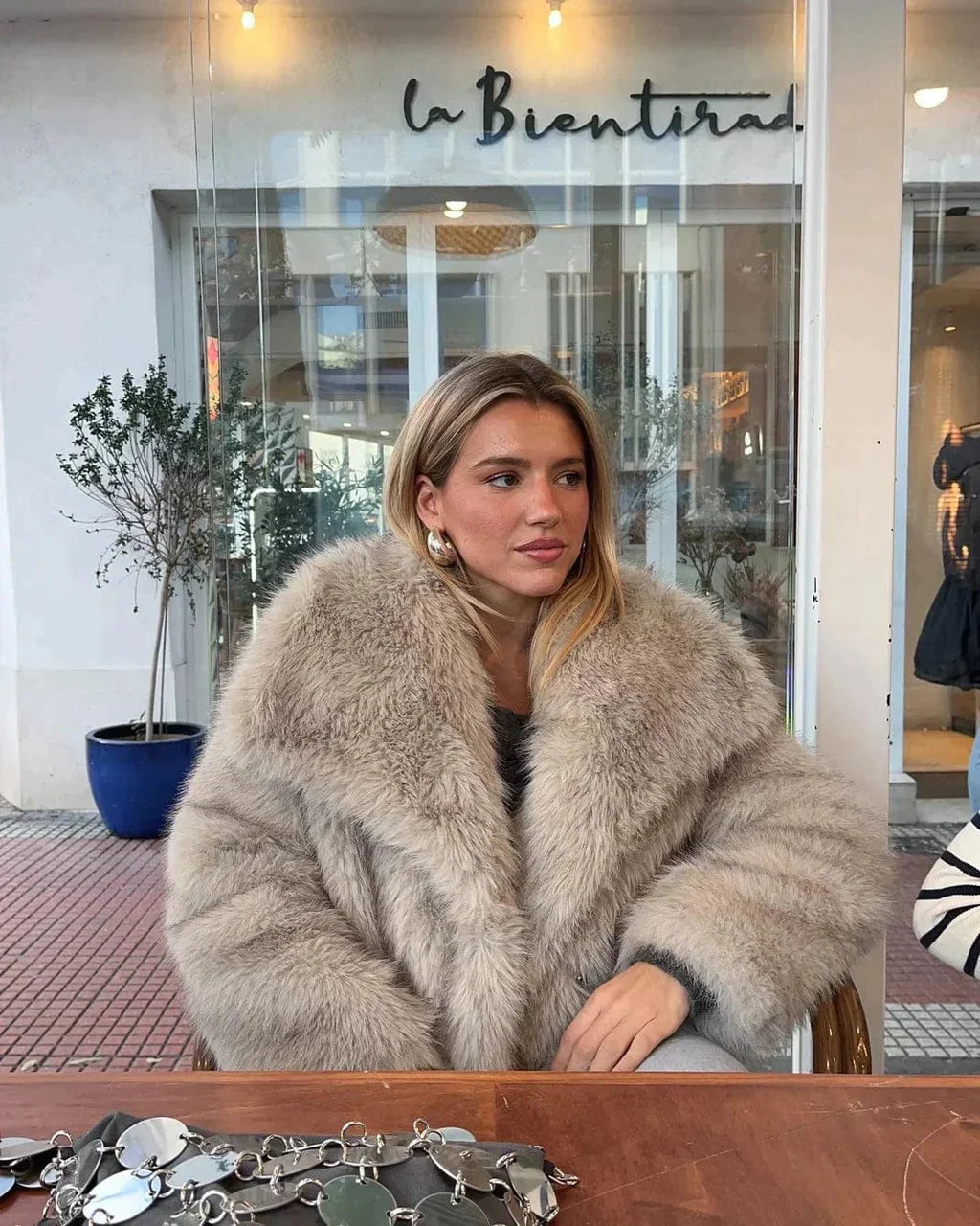 Adele | Faux Fur Oversized Coat
