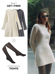 York | Autumn Knit Mini Dress (Buy 1 Get 1 Free + Complimentary Tights)