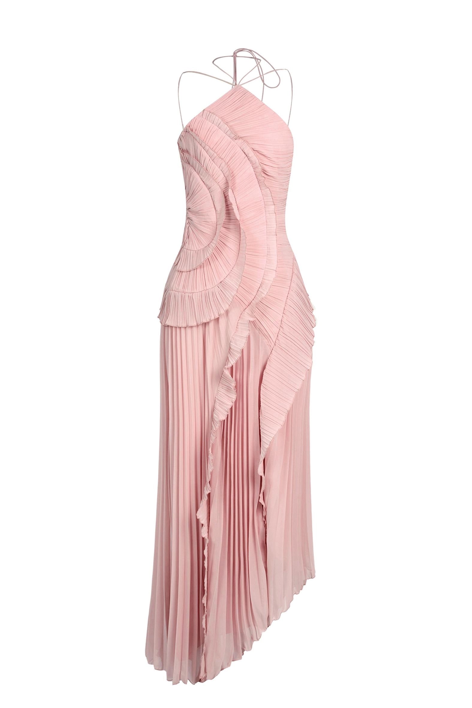 Luna | Robe longue à volants cascade
