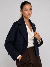 Blend Double-Breasted Trench Coat | Maya