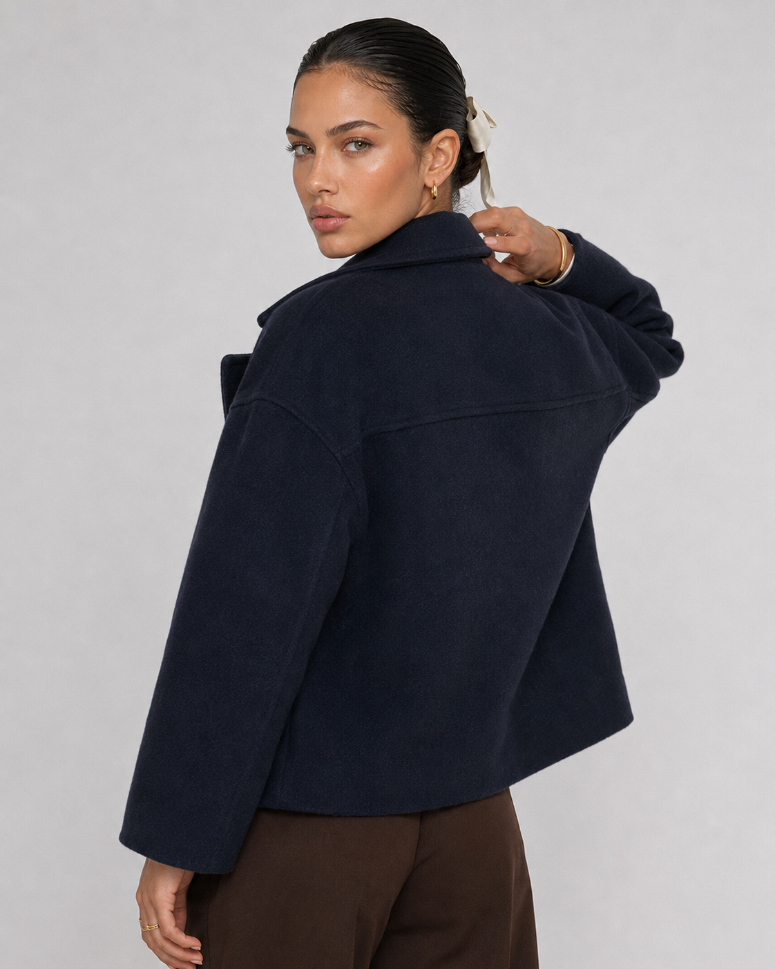 Blend Double-Breasted Trench Coat | Maya