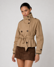 Cath | Short Belted Trench Coat