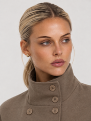 Clara | Blend High-Neck Short Coat
