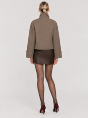 Clara | Blend High-Neck Short Coat