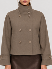Clara | Blend High-Neck Short Coat