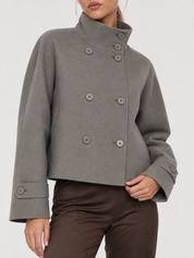 Clara | Blend High-Neck Short Coat