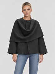 Iris | Cowl Neck Cape Coat for Women