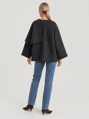 Iris | Cowl Neck Cape Coat for Women