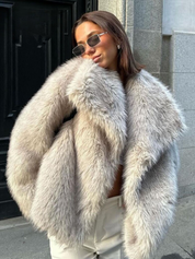 Adele | Faux Fur Oversized Coat