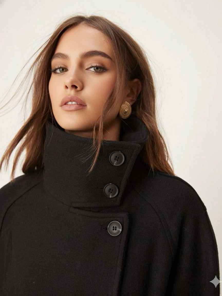 Martha | High-Neck Wool-Blend Jacket