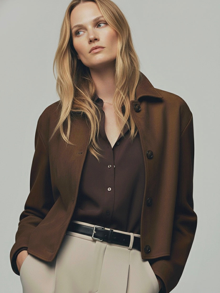 Ivy | Cropped Suede Jacket