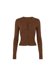 Nicole | Chemisier boutonné en maille crème