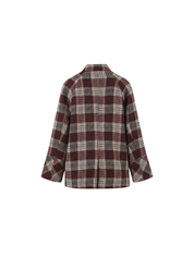 Rose | Checked Wool Double-Breasted Coat