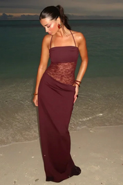 Vivienne | Mesh-Waist Maxi Dress