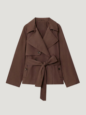 Alicent | Manteau court croisé ceinturé