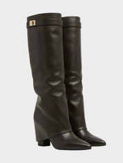 Leeds | Faux Leather High-Slouch Boot