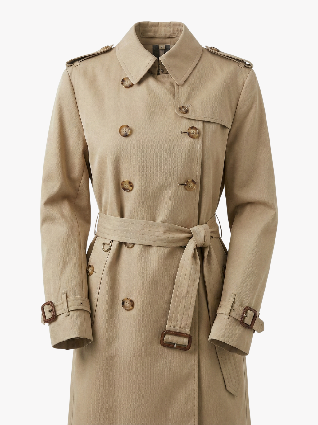 Letifen | Double-Breasted Belted Trench Coat