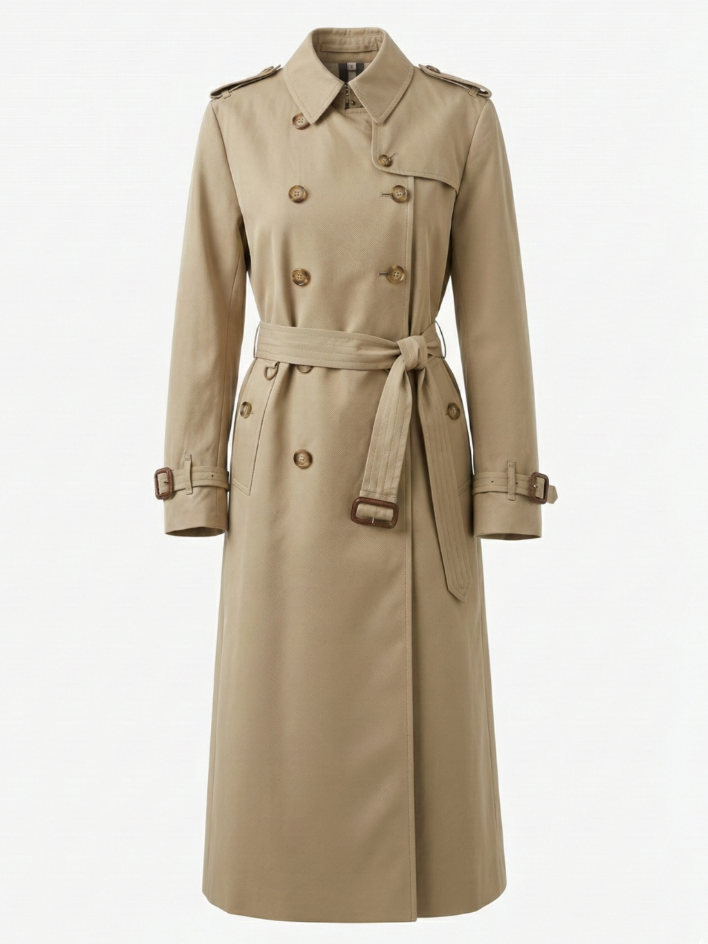 Letifen | Double-Breasted Belted Trench Coat