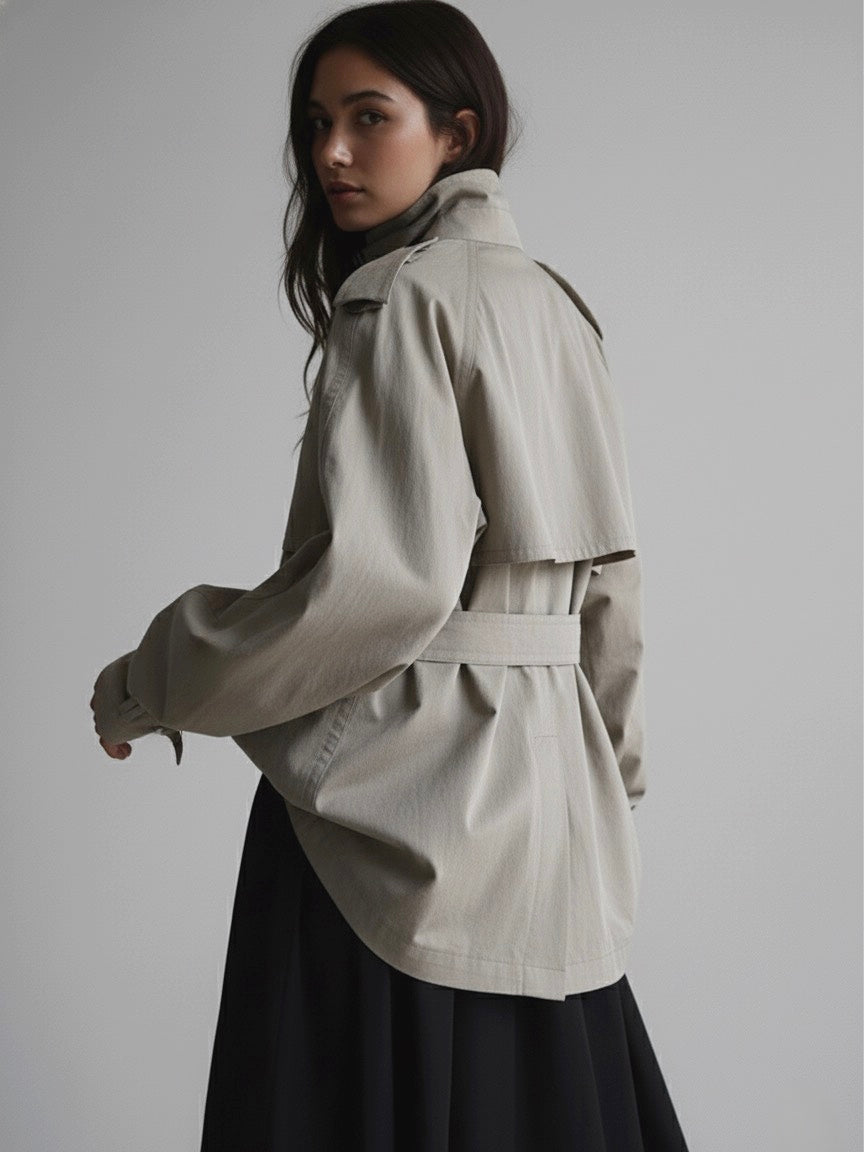 Alice | Oversized High-Neck Trench Jacket