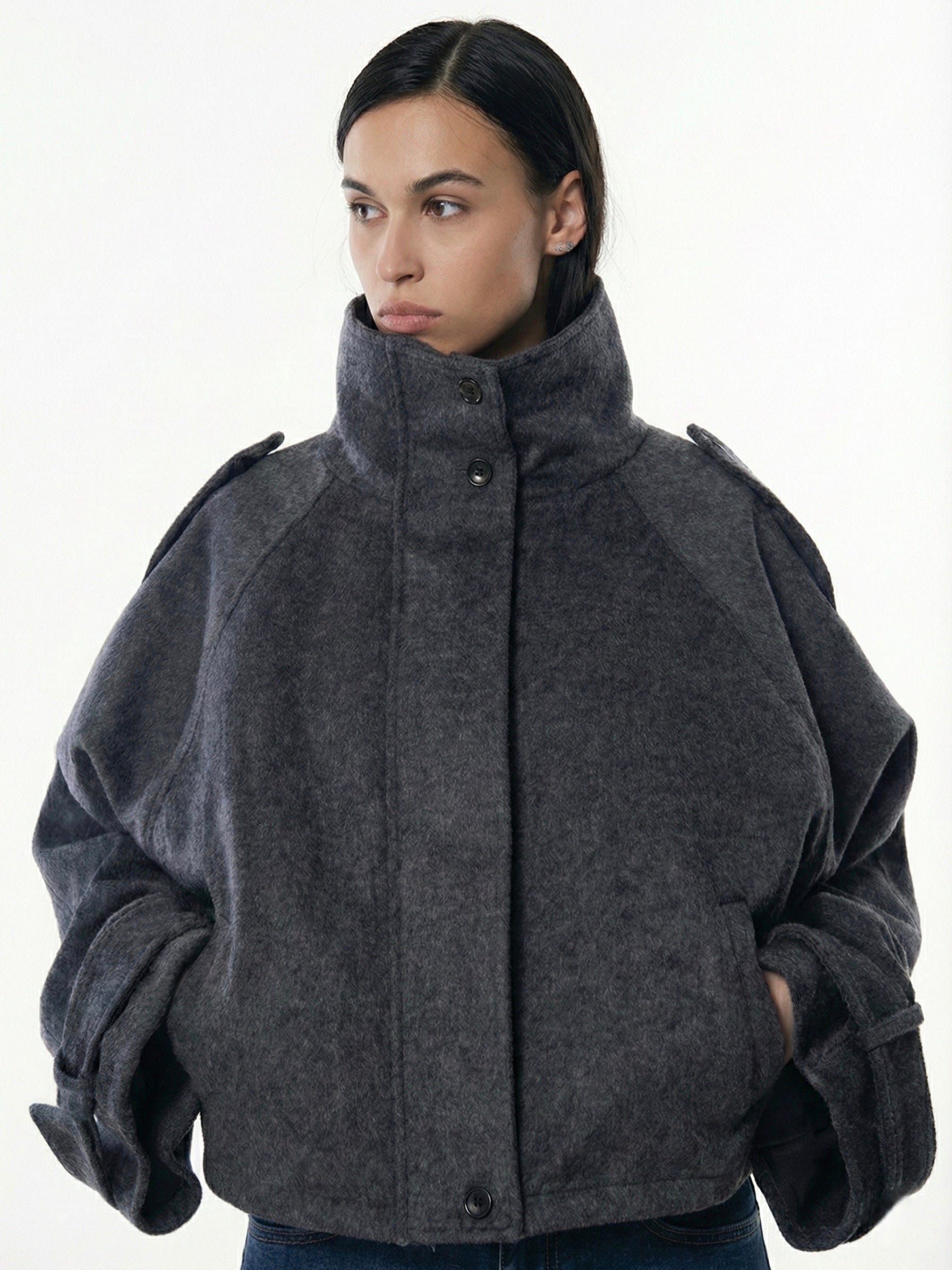 Billie | Oversized Blend High-Neck Jacket