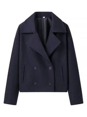 Wool Blend Double-Breasted Trench Coat | Maya