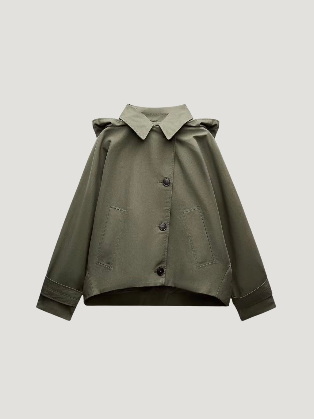 Prairie | Veste courte verte boutonnée