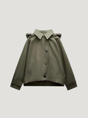 Prairie | Veste courte verte boutonnée