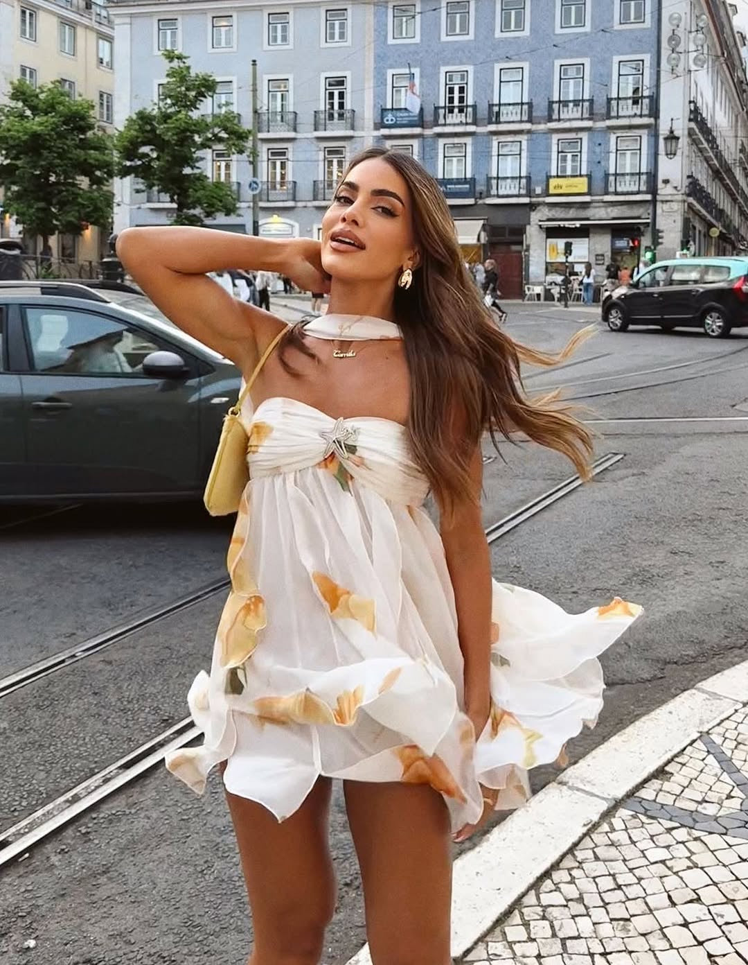 Lina | Ruffle Halter Dress