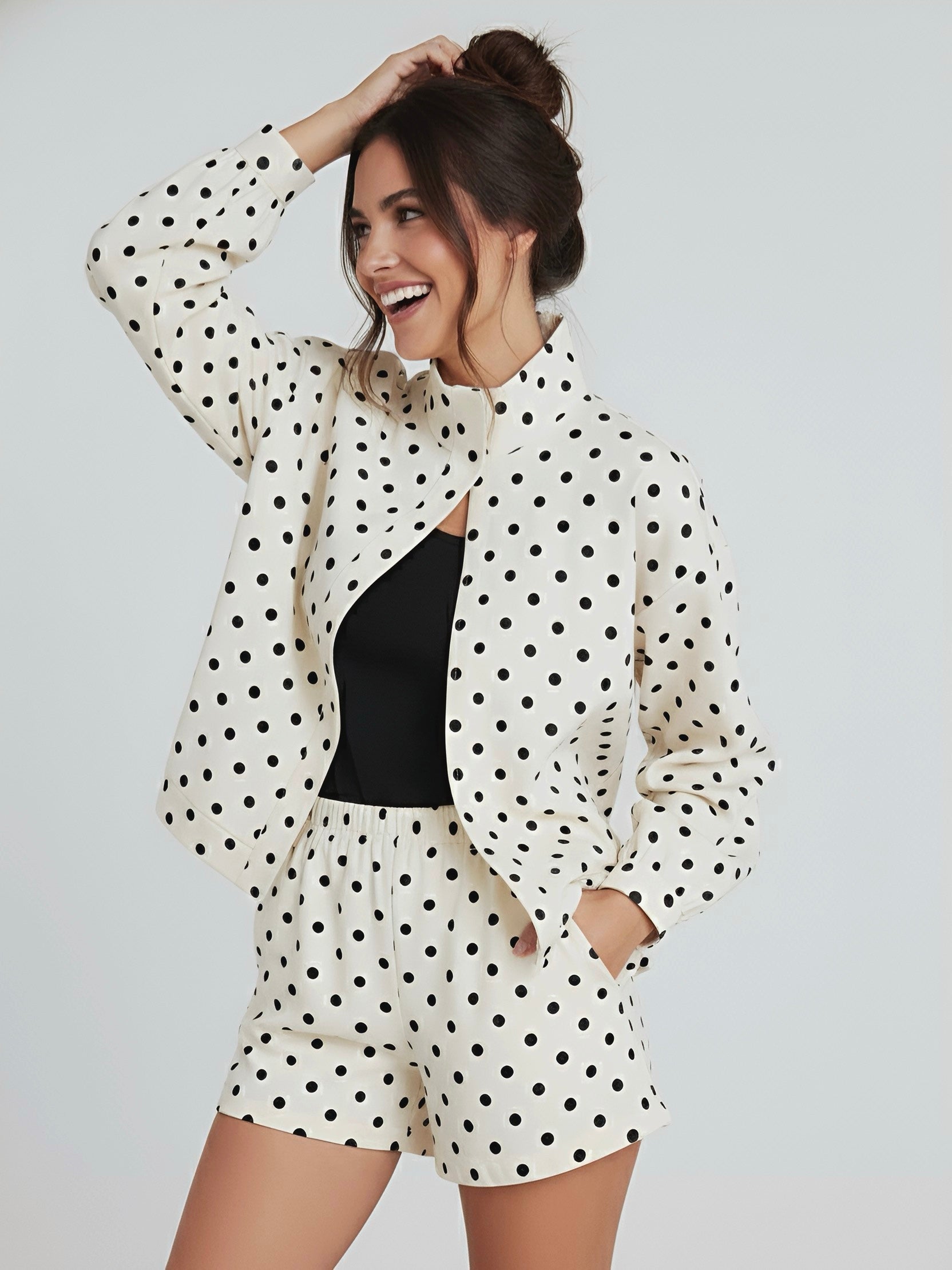 Dua | Polka Dot Jacket & Skirt Set