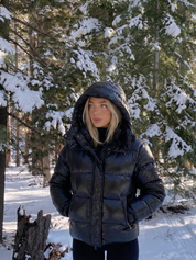 Copenhagen | Glossy Hooded Puffer Jacket