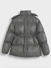 Maggie | Belted Puffer Jacket with High Neck