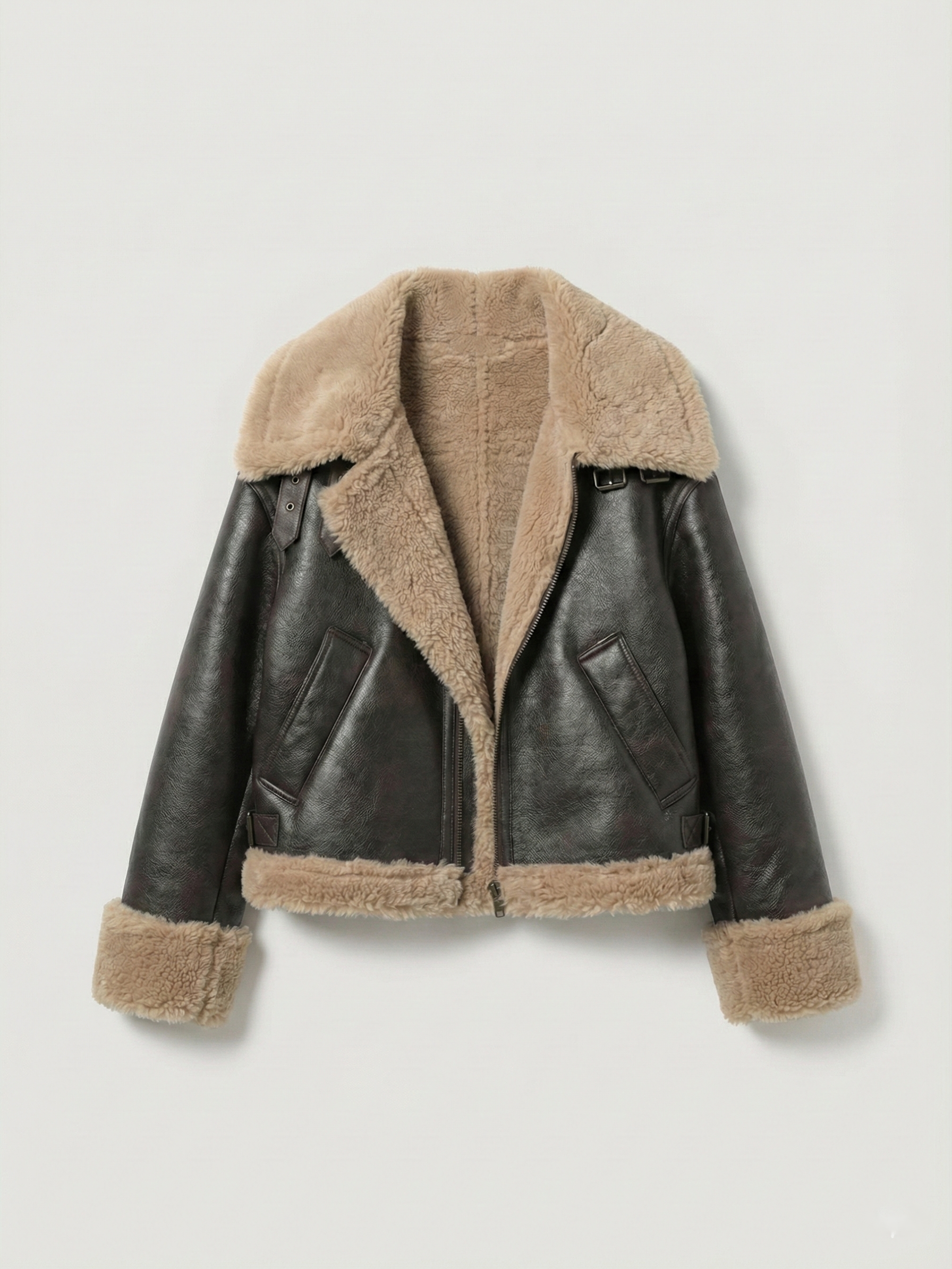 Rio | Faux Shearling Leather Jacket – HORUS