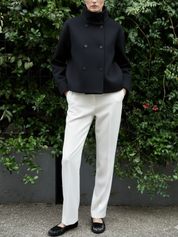 Clara | Manteau court à col montant Blend