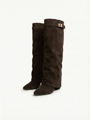 Iris | Suede Effect High-Cut Boots