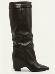 Leeds | Faux Leather High-Slouch Boot