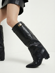 Leeds | Faux Leather High-Slouch Boot