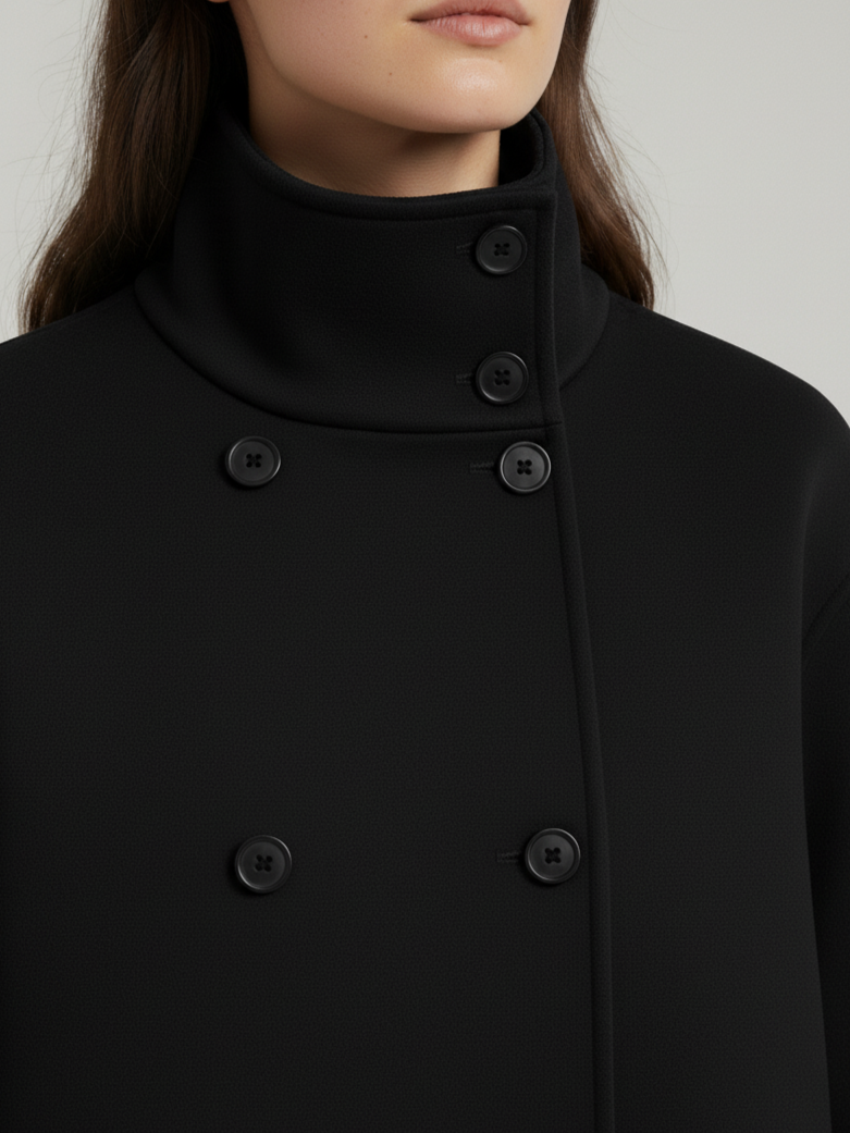Clara | Manteau court à col montant Blend