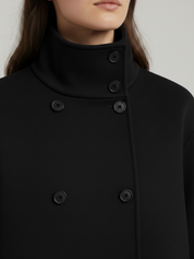 Clara | Manteau court à col montant Blend