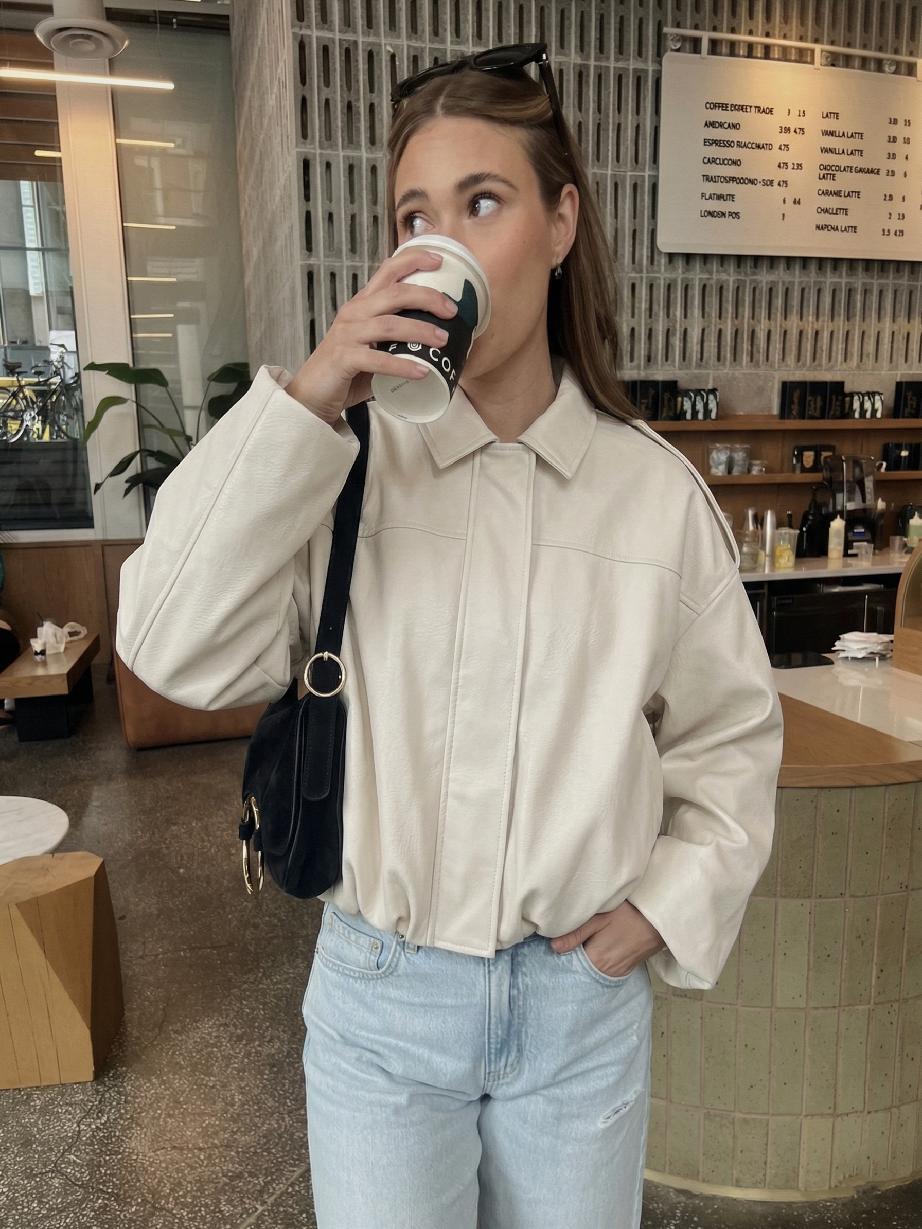 Lara | Suede Bomber Jacket