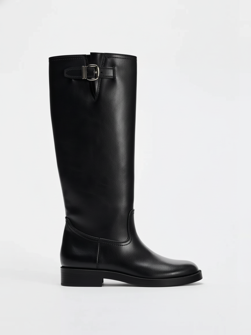 Days | Knee-High Faux Leather Buckle Boot
