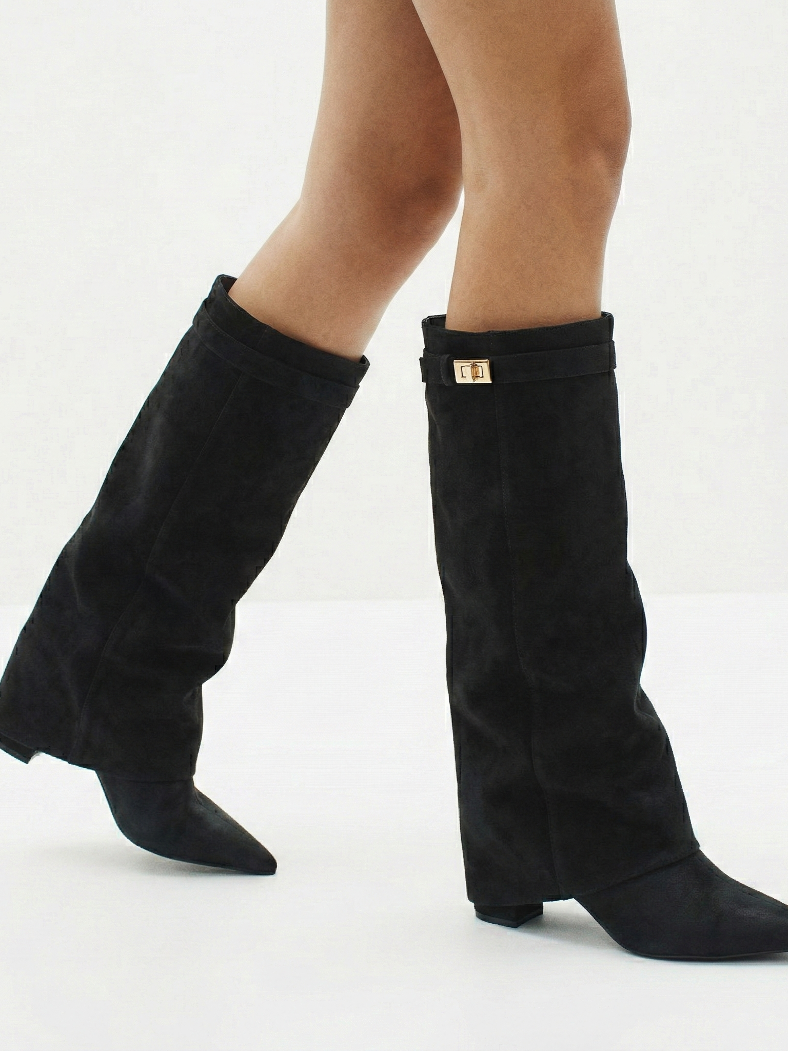 Iris | Suede Effect High-Cut Boots