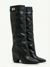 Leeds | Faux Leather High-Slouch Boot