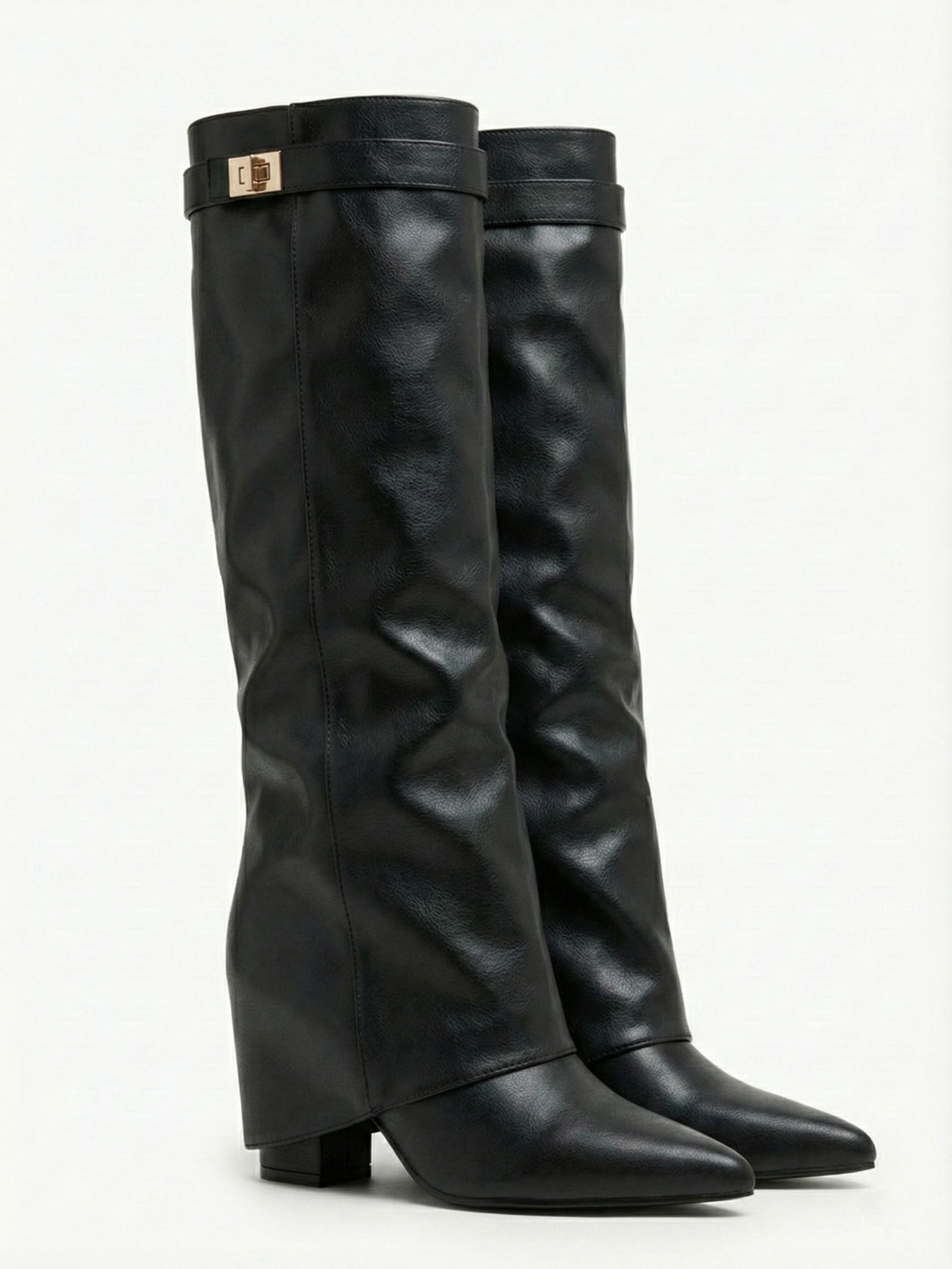Leeds | Faux Leather High-Slouch Boot