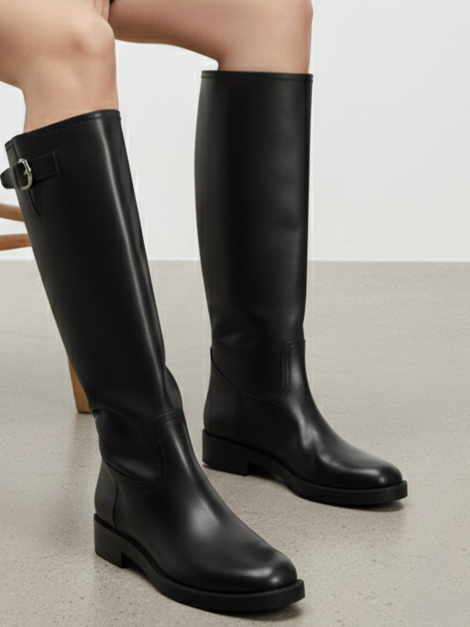Days | Knee-High Faux Leather Buckle Boot