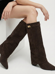 Iris | Suede Effect High-Cut Boots