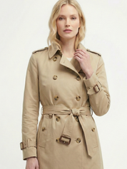 Letifen | Double-Breasted Belted Trench Coat