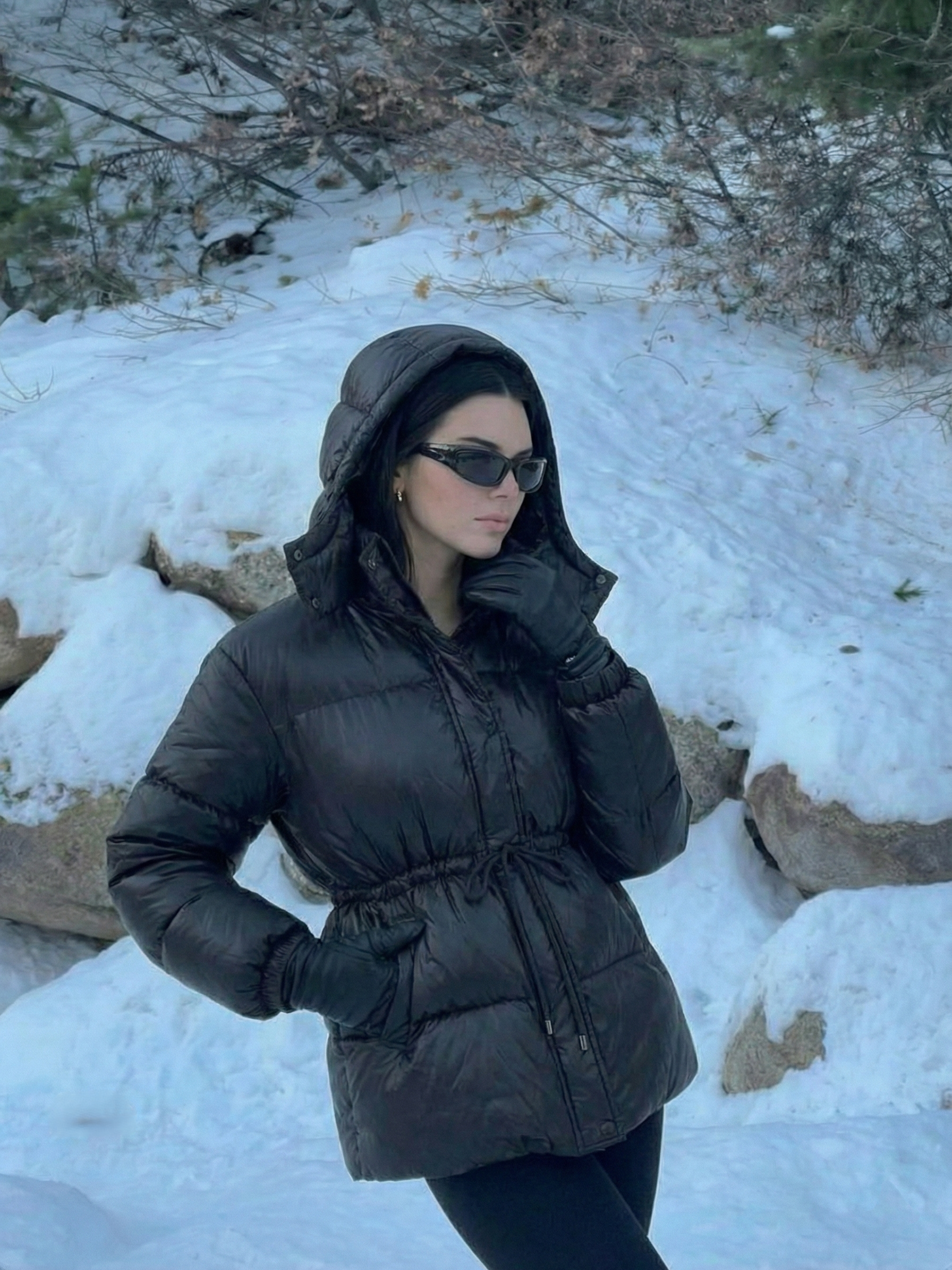 Maggie | Belted Puffer Jacket with High Neck